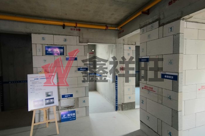 房建项目砌体展示 —— 高性能蒸压砂加气混凝土砌块应用实拍